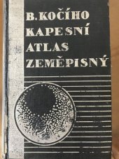 kniha B. Kočího Kapesní Atlas zeměpisný, B. Kočí 1933