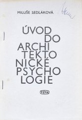 kniha Úvod do architektonické psychologie, Výzkumný ústav výstavby a architektury 1981