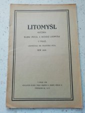 kniha Litomyšl Rok 1926 ročenka Klubu přátel a rodáků Litomyšle v Praze., Klub přátel a rodáků Litomyšle 1926