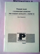 kniha Vybrané úlohy z elementární geometrie pro studenty učitelství 1. stupně ZŠ, Vydavatelství Univerzity Palackého 1996