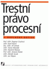 kniha Trestní právo procesní, Linde 2001