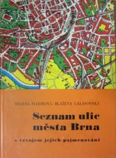kniha Seznam ulic města Brna s vývojem jejich pojmenování, Archiv města Brna 1982
