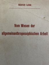 kniha Vom Wesen der allgemeinanthroposophischen Arbeit., Verlag 1946
