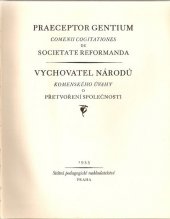 kniha Praeceptor gentium Comenii cogitationes de societate reformanda, SPN 1955