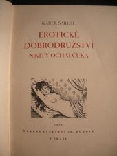 kniha Erotické dobrodružství Nikity Ochalčuka, Fr. Borový 1929