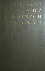 kniha Základy veřejných financí, Antonín Svěcený 1930