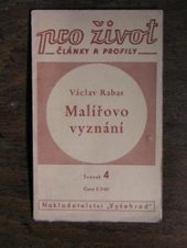 kniha Malířovo vyznání, Vyšehrad 1940