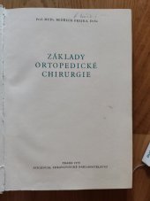 kniha Základy ortopedické chirurgie, SZdN 1964