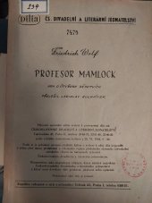 kniha Profesor Mamlock Hra o 4 dějstvích, Dilia 1959