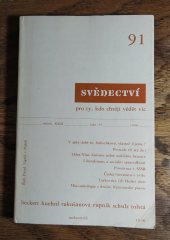 kniha Svědectví (ročník XXIII, číslo 91), Melantrich 1990