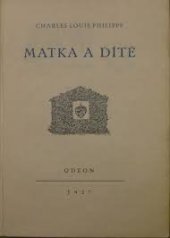 kniha Matka a dítě, Jan Fromek 1927