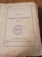 kniha Statečná mlynářka román, Promberger 1922