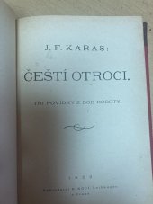 kniha Čeští otroci tři povídky z dob roboty, B. Kočí 1923