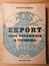 kniha Export, jeho organisace a technika, Melantrich 1946