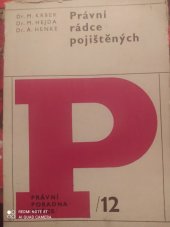 kniha Právní rádce pojištěných, Práce 1971