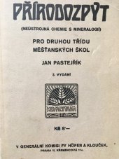 kniha Přírodozpyt (neústrojná chemie s mineralogií) pro druhou třídu měšťanských škol, Komenium 1934