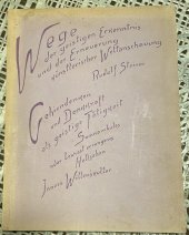 kniha Gehirndenken und Denkkraft als geistige Tätigkeit, Philosophisch Anthroposophischer Verlag am Goetheanum Dornach 1935