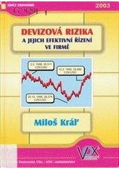 kniha Devizová rizika a jejich efektivní řízení ve firmě včetně problematiky analýz některých teorií a metod o predikaci měnových kursů a o jejich významu pro firemní finanční řízení devizových rizik, VOX 2003