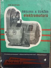 kniha Obsluha a údržba elektromotorů, Práce 1971
