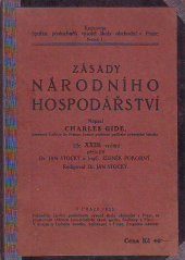 kniha Zásady národního hospodářství, Spolek posluchačů vys. školy obchodní 1922