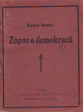 kniha Zápas o demokracii, s.n. 1926
