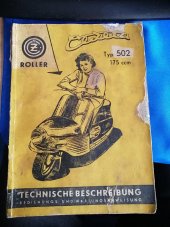 kniha Čezeta Roller 502 Typ 502-00 a 01 - 175ccm, České závody motocyklové Strakonice 1961
