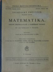 kniha Matematika, Česká matice technická 1944