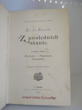 kniha Z posledních stanic [I, - Blázinec] - povídky z ústavů: Blázinec - Porodnice - Nalezinec., Jos. R. Vilímek 1890