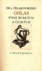kniha Ohlas písní ruských a českých, L. Bradáč 1913