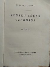 kniha Ženský lékař vzpomíná, Jiří Chvojka 1948