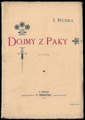 kniha Dojmy z Paky (1894-1895), F. Šimáček 1897