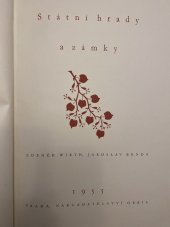 kniha Státní hrady a zámky, Orbis 1955