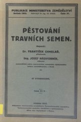 kniha Pěstování travních semen, Ministerstvo zemědělství 1923