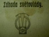 kniha Záhada světovlády poválečné úvahy, Rudolf Vrba 1929