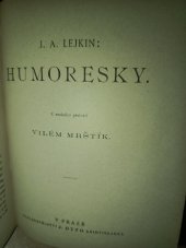 kniha Humoresky, J. Otto 1896