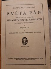 kniha Pán světa Díl II Pokračování románu Alexandra Dumasa Hrabě Monte-Cristo., Jos. R. Vilímek 1935