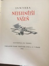 kniha Nejsilnější vášeň [román], Česká grafická Unie 1941