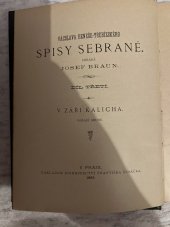 kniha Spisy Václava Beneše Třebízského III. díl, pořadí drihé V zalří kalicha, Knihkupectví Františka Šimáčka 1885