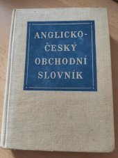 kniha Anglicko-český obchodní slovník, Orbis 1955