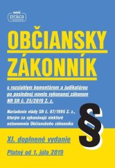 kniha Občiansky zákonník XI. doplnené vydanie, platný od 1. júla 2019, Nová práca 2019