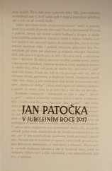 kniha Jan Patočka v jubilejním roce 2017, Ostravská univerzita v Ostravě 2017
