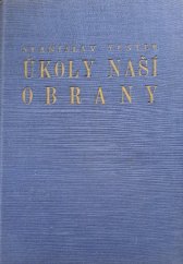 kniha Úkoly naší obrany politik a armáda, Svaz čs. důstojnictva 1937