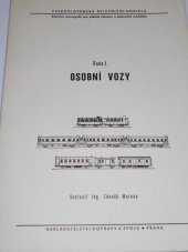 kniha Československá železniční vozidla. Řada 1, - Osobní vozy, Nadas 1972