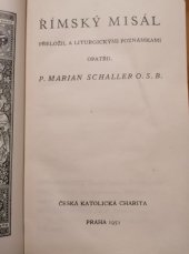kniha Římský misál, Česká katolická Charita 1952