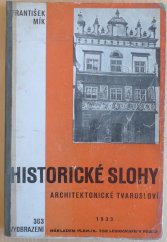 kniha Historické slohy architektonické tvarosloví, Plamja 1933