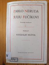 kniha Juliu Fučíkovi Praž. rozhovor, Československý spisovatel 1953
