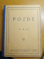 kniha Pozdě, J. Birnbeum 1928
