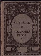 kniha Rozmanitá prosa [Sv.] 1 skizzy a studie., J. Otto 1920
