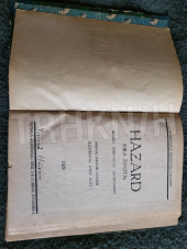 kniha Hazard Hra zivota roman podivnych skutecnosti, Lucerna 1929