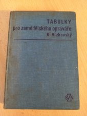 kniha Tabulky pro zemědělského opraváře, SZN 1966